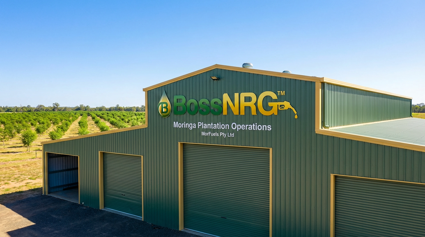 BossNRG Moringa plantation supplying co-product raw materials